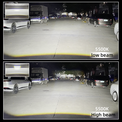 Loyoyo 5.5" 108W 9200Lux LED Fog Light Bar - White/Yellow, 2Pcs with Mount Kit for Motorcycle Car Truck ATV UTV