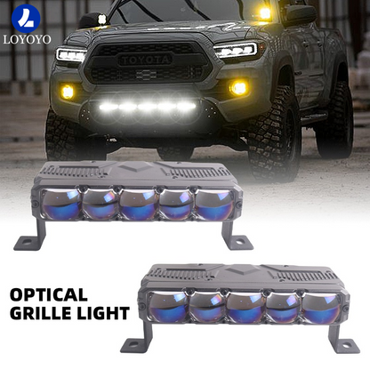 Loyoyo 5.5" 108W 9200Lux LED Fog Light Bar - White/Yellow, 2Pcs with Mount Kit for Motorcycle Car Truck ATV UTV