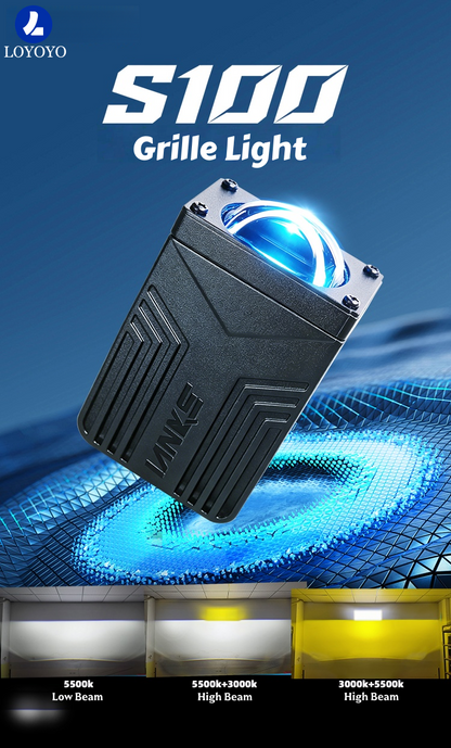 Loyoyo 1.85" Motorcycle LED Fog Lights - Blue, 9-16V Offroad Work Light for ATV UTV Trucks, 2Pcs S100