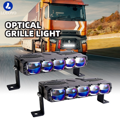 Loyoyo 5.5" 108W 9200Lux LED Fog Light Bar - White/Yellow, 2Pcs with Mount Kit for Motorcycle Car Truck ATV UTV
