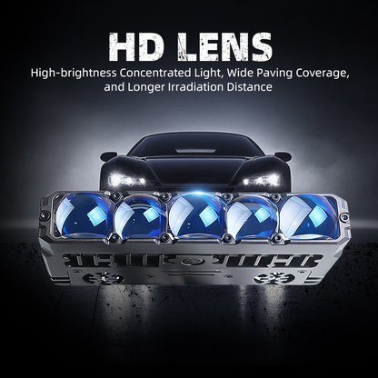Loyoyo 5.5" 108W 9200Lux LED Fog Light Bar - White/Yellow, 2Pcs with Mount Kit for Motorcycle Car Truck ATV UTV