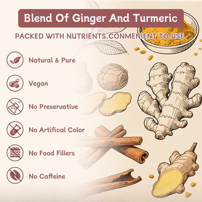 Turmeric Tea with Spices Turmeric, Ginger, Cinnamon. 100% natural, pure, powdered, dairy-free, sugar-free.  Vegan, gluten-free, keto-friendly, caffeine-free.Tea 60 Bags herbal remedy  Christmas Thanksgiving Value Pa