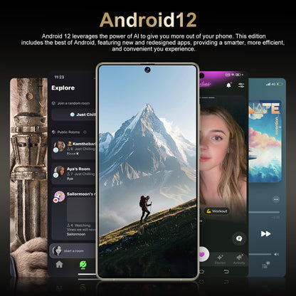 2026 Loyoyo New 25 Ultra 4G Smartphone,  with 6.8-inch HD Large Screen, 4+64GB Large storage, 8+16MP Dual Cameras, 2 SIM cards, Android 12 Perfect Performance