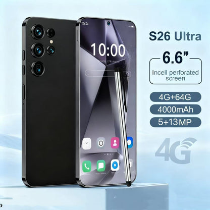 2026 Loyoyo New 26 Ultra 4G Smartphone,  with 6.6-inch HD Large Screen, 5+13MP Dual Cameras, 2 SIM cards, Perfect Performance