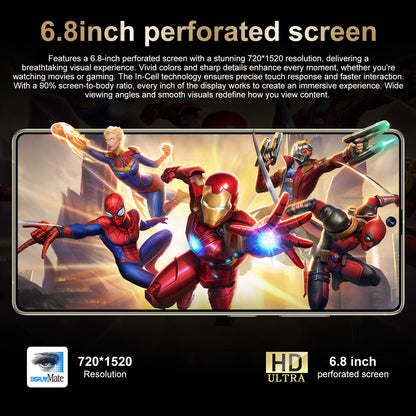 2026 Loyoyo New 25 Ultra 4G Smartphone,  with 6.8-inch HD Large Screen, 4+64GB Large storage, 8+16MP Dual Cameras, 2 SIM cards, Android 12 Perfect Performance