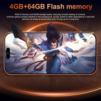 2026 Loyoyo New 17 Pro Max 4G Smartphone,  with 6.6-inch HD Large Screen, 4+64GB Large storage, 2+13MP Dual Cameras, 2 SIM cards, Perfect Performance