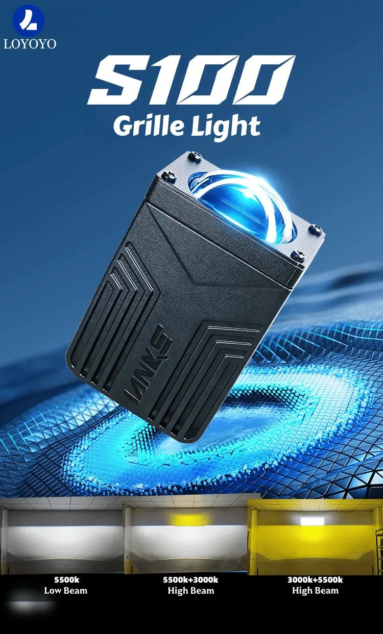 Loyoyo 1.85" Motorcycle LED Fog Lights - Blue, 9-16V Offroad Work Light for ATV UTV Trucks, 2Pcs S100 - LOYOYO Tech