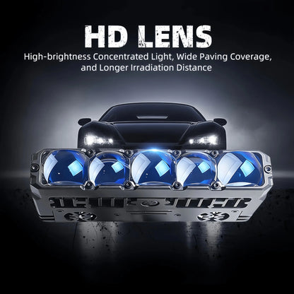 Loyoyo 5.5" 108W 9200Lux LED Fog Light Bar - White/Yellow, 2Pcs with Mount Kit for Motorcycle Car Truck ATV UTV - LOYOYO Tech
