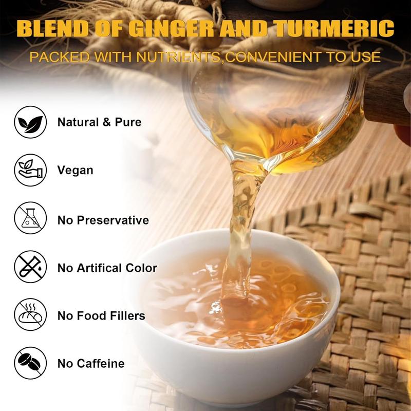 Turmeric Tea with Spices Turmeric, Ginger, Cinnamon. 100% natural, pure, powdered, dairy-free, sugar-free. Vegan, gluten-free, keto-friendly, caffeine-free.Tea 60 Bags herbal remedy Christmas Thanksgiving Value Pa - Loyoyo Tech
